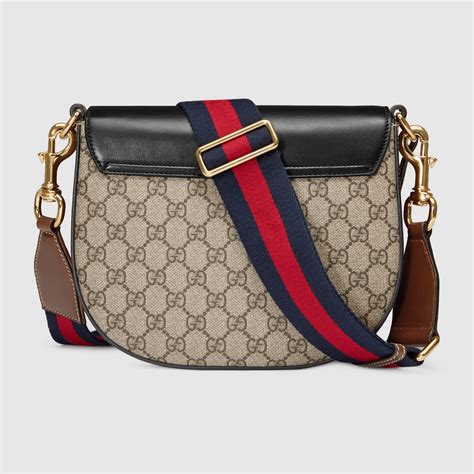 gucci padlock gg supreme shoulder bag second hand|gucci padlock backpack black.